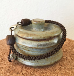 Karen Keenan Hairwork Jewelry and pottery