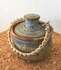 Karen Keenan Hairwork Jewelry and pottery