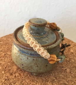 Karen Keenan Hairwork Jewelry and pottery