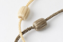 Hairwork Jewelry Findings Type: Traditional Hair covered Wood beads
